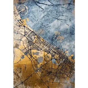 Koop Vandaag Vloerkleed Gold Sea 9698 | Dubai Cities | Louis de Poortere